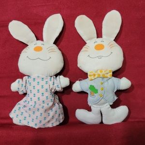 Vintage 1975 Bernadette and Barnaby Bunny Hallmark mini plush